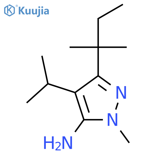 1-methyl-3-(2-methylbutan-2-yl)-4-(propan-2-yl)-1H-pyrazol-5-amine structure