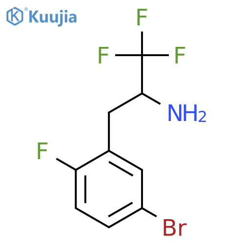 3-(5-bromo-2-fluorophenyl)-1,1,1-trifluoropropan-2-amine structure