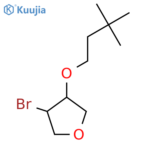 3-bromo-4-(3,3-dimethylbutoxy)oxolane structure