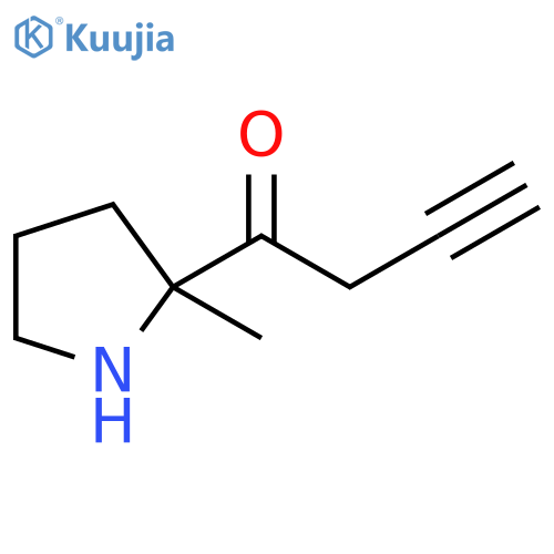 3-Butyn-1-one, 1-(2-methyl-2-pyrrolidinyl)- structure