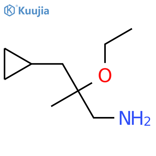 2-(cyclopropylmethyl)-2-ethoxypropan-1-amine structure