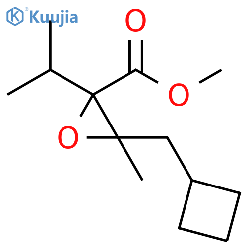 2-Oxiranecarboxylic acid, 3-(cyclobutylmethyl)-3-methyl-2-(1-methylethyl)-, methyl ester structure