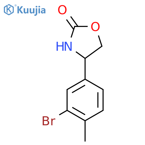 4-(3-bromo-4-methylphenyl)-1,3-oxazolidin-2-one structure