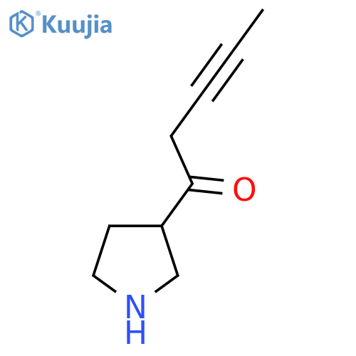 1-(Pyrrolidin-3-yl)pent-3-yn-1-one structure