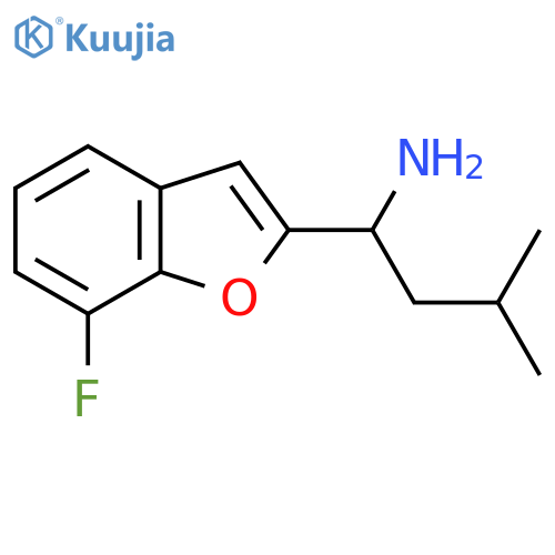 1-(7-Fluoro-1-benzofuran-2-yl)-3-methylbutan-1-amine structure