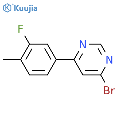 4-Bromo-6-(3-fluoro-4-methylphenyl)pyrimidine structure