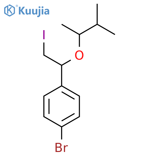 1-bromo-4-{2-iodo-1-(3-methylbutan-2-yl)oxyethyl}benzene structure