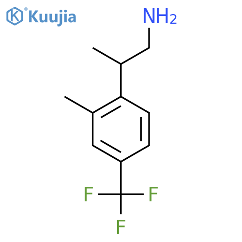 2-2-methyl-4-(trifluoromethyl)phenylpropan-1-amine structure