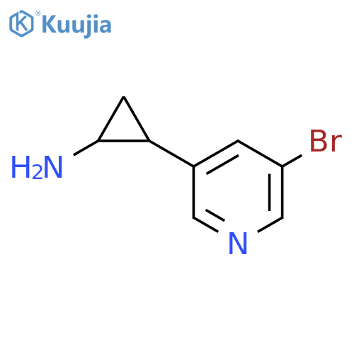 2-(5-bromopyridin-3-yl)cyclopropan-1-amine structure