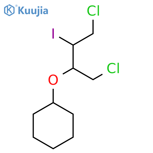 (1,4-dichloro-3-iodobutan-2-yl)oxycyclohexane structure