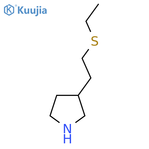 3-2-(ethylsulfanyl)ethylpyrrolidine structure