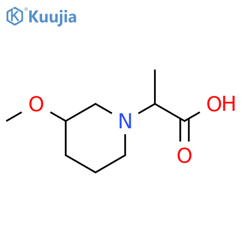 2-(3-methoxypiperidin-1-yl)propanoic acid structure