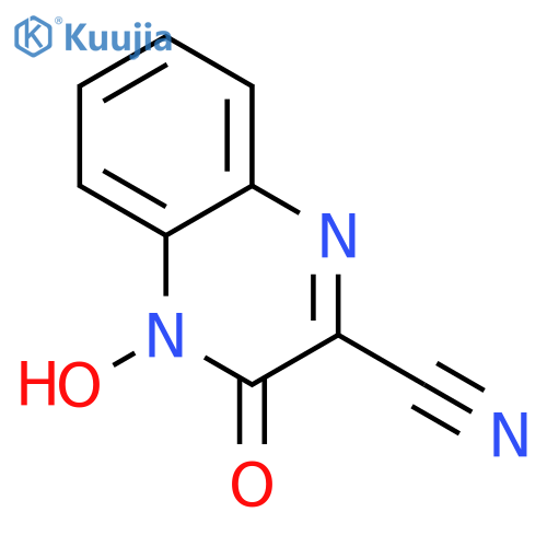 2-Quinoxalinecarbonitrile,3-hydroxy-, 4-oxide structure