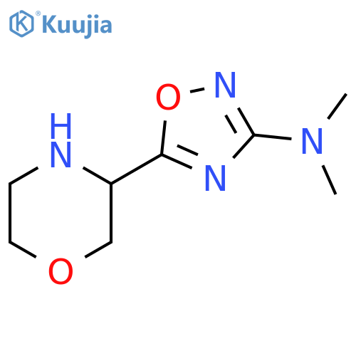N,N-dimethyl-5-(morpholin-3-yl)-1,2,4-oxadiazol-3-amine structure