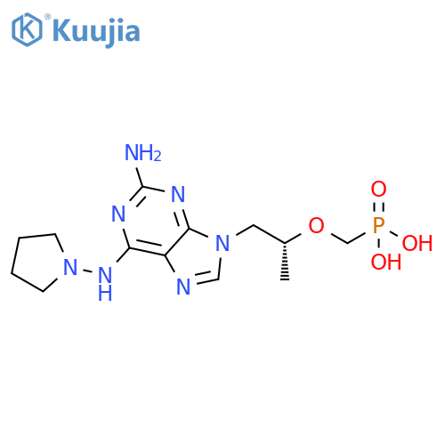 Phosphonic acid,[[(1R)-2-[2-amino-6-(1-pyrrolidinylamino)-9H-purin-9-yl]-1-methylethoxy]methyl]- structure
