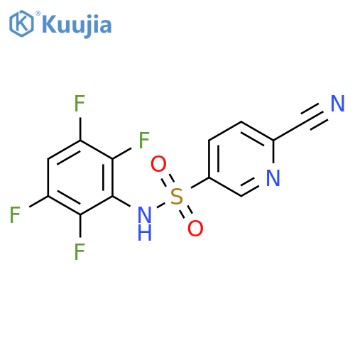 6-Cyano-N-(2,3,5,6-tetrafluorophenyl)-3-pyridinesulfonamide structure