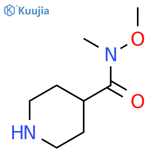 N-methoxy-N-methylpiperidine-4-carboxamide structure