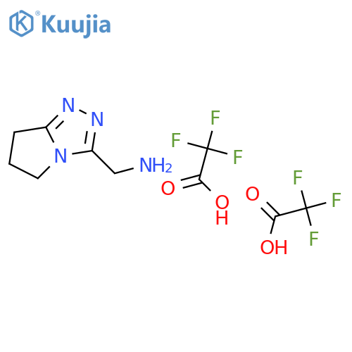 (6,7-dihydro-5H-pyrrolo[2,1-c][1,2,4]triazol-3-ylmethyl)amine bis(trifluoroacetate) structure