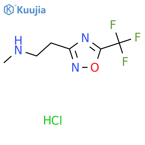 N-Methyl-2-5-(trifluoromethyl)-1,2,4-oxadiazol-3-ylethanamine Hydrochloride structure