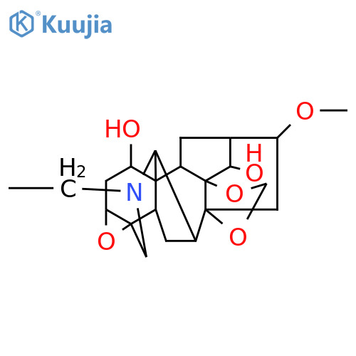 Aconitane-1,14-diol,3,4-epoxy-20-ethyl-16-methoxy-8,9-[methylenebis(oxy)]-, (1a,3b,14a,16b)- (9CI) structure