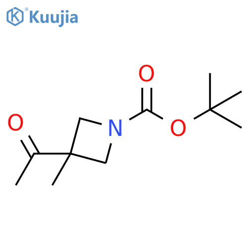 1-Azetidinecarboxylic acid, 3-acetyl-3-methyl-, 1,1-dimethylethyl ester structure
