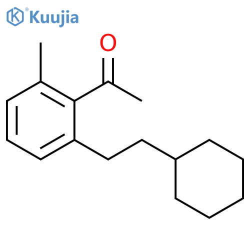 Ethanone, 1-[2-(2-cyclohexylethyl)-6-methylphenyl]- structure