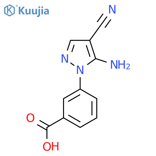 3-(5-Amino-4-cyano-1H-pyrazol-1-yl)benzoic acid structure