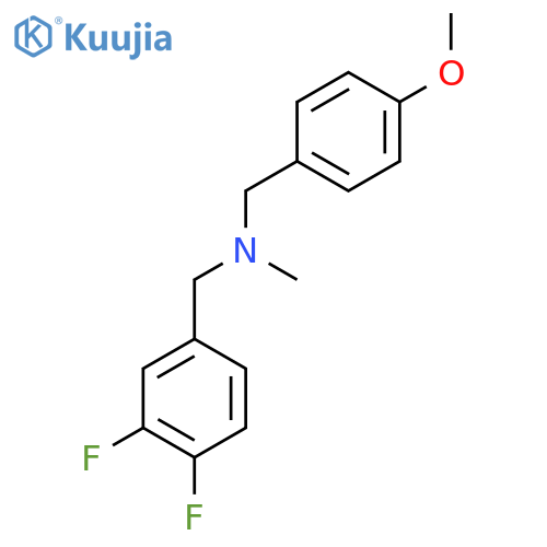 [(3,4-Difluorophenyl)methyl][(4-methoxyphenyl)methyl]methylamine structure