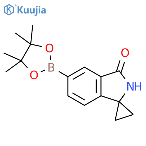 5'-(tetramethyl-1,3,2-dioxaborolan-2-yl)-2',3'-dihydrospiro[cyclopropane-1,1'-isoindole]-3'-one structure