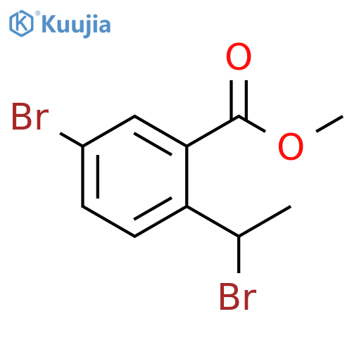 methyl5-bromo-2-(1-bromoethyl)benzoate structure