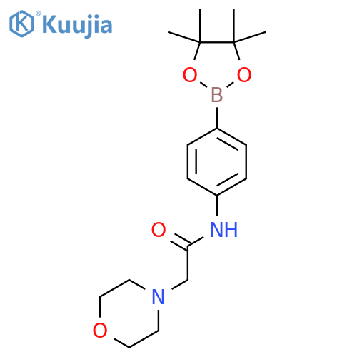 2-Morpholino-N-(4-(4,4,5,5-tetramethyl-1,3,2-dioxaborolan-2-yl)phenyl)acetamide structure