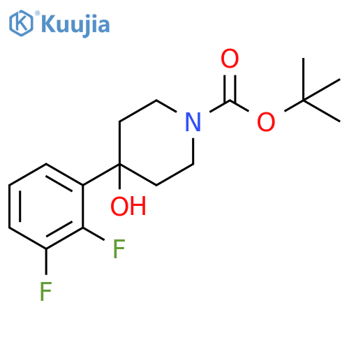 1-Piperidinecarboxylic acid, 4-(2,3-difluorophenyl)-4-hydroxy-, 1,1-dimethylethyl ester structure