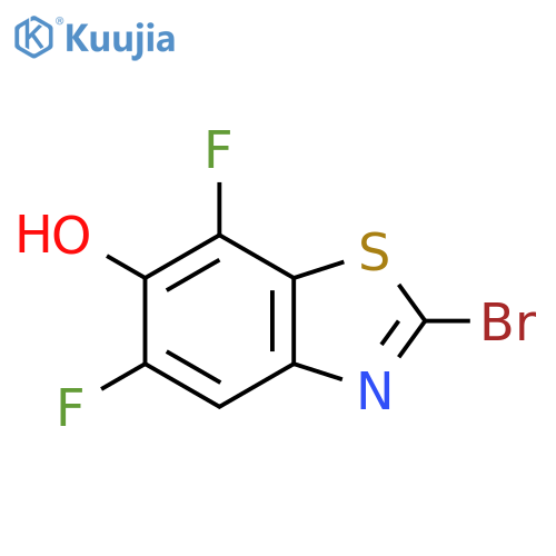 2-Bromo-5,7-difluoro-1,3-benzothiazol-6-ol structure