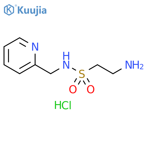 2-Amino-N-(pyridin-2-ylmethyl)ethane-1-sulfonamide hydrochloride structure