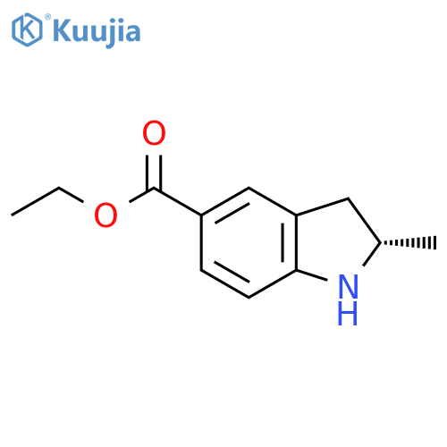 ethyl (2S)-2-methyl-2,3-dihydro-1H-indole-5-carboxylate structure