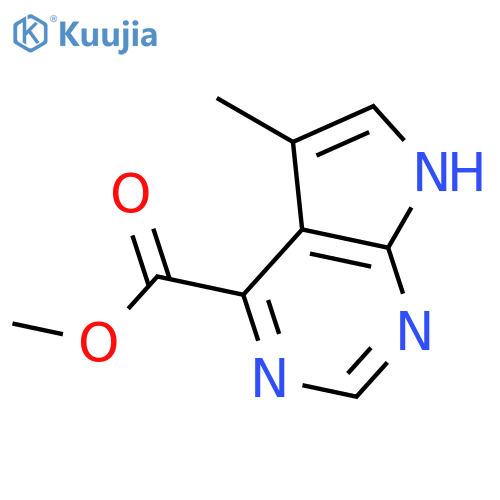 Methyl 5-methyl-7H-pyrrolo[2,3-d]pyrimidine-4-carboxylate structure