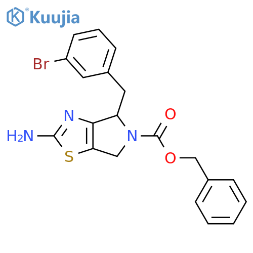 benzyl 2-amino-4-[(3-bromophenyl)methyl]-4H,5H,6H-pyrrolo[3,4-d][1,3]thiazole-5-carboxylate structure