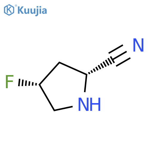 2-Pyrrolidinecarbonitrile, 4-fluoro-, (2R,4R)- structure