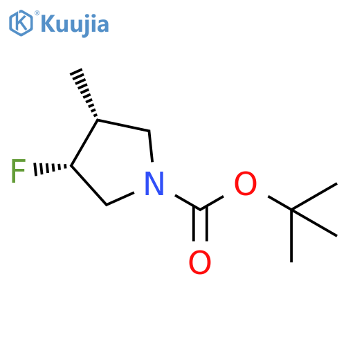 tert-butyl cis-3-fluoro-4-methyl-pyrrolidine-1-carboxylate structure