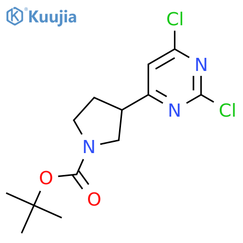 2,4-Dichloro-6-(1-Boc-pyrrolidin-3-yl)pyrimidine structure