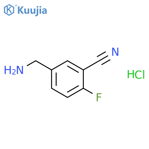 5-(Aminomethyl)-2-fluorobenzonitrile hydrochloride structure