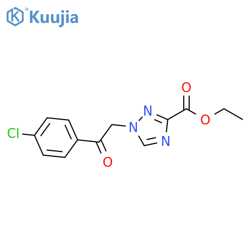 Ethyl 1-2-(4-chlorophenyl)-2-oxoethyl-1H-1,2,4-triazole-3-carboxylate structure