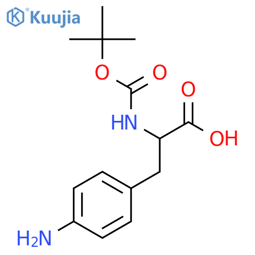 4-Amino-N-(tert-butoxycarbonyl)-D-phenylalanine structure