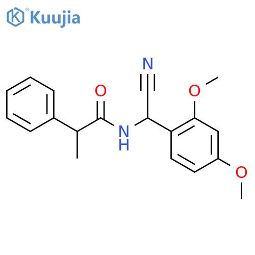 N-[Cyano(2,4-dimethoxyphenyl)methyl]-α-methylbenzeneacetamide structure