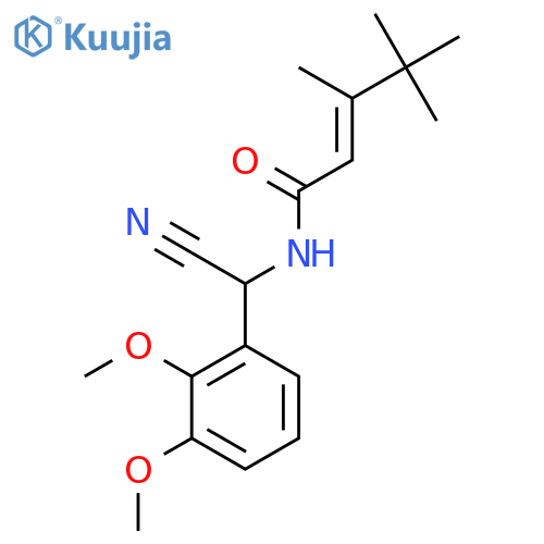N-[cyano(2,3-dimethoxyphenyl)methyl]-3,4,4-trimethylpent-2-enamide structure