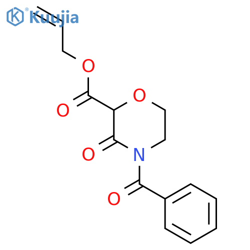 Allyl 4-benzoyl-3-oxo-morpholine-2-carboxylate structure