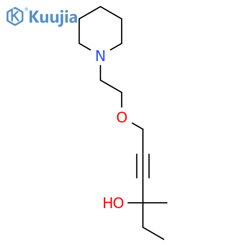 4-Hexyn-3-ol,3-methyl-6-[2-(1-piperidinyl)ethoxy]- structure
