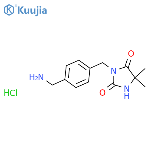 3-{4-(Aminomethyl)phenylmethyl}-5,5-dimethylimidazolidine-2,4-dione Hydrochloride structure
