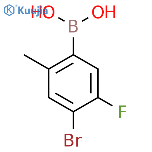 4-Bromo-5-fluoro-2-methylphenylboronic acid structure