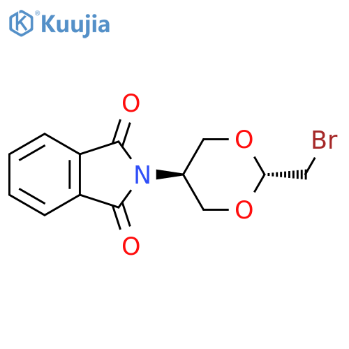 rac-2-(2r,5r)-2-(bromomethyl)-1,3-dioxan-5-yl-2,3-dihydro-1H-isoindole-1,3-dione, trans structure